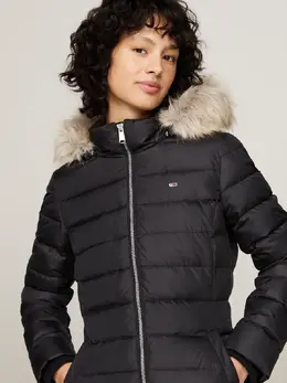 Tommy Hilfiger: Стёганое пальто  Tommy Jeans