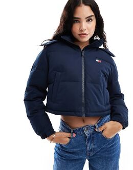 Tommy Jeans: Пуховик с капюшоном 