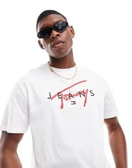 Tommy Jeans: Белая футболка 