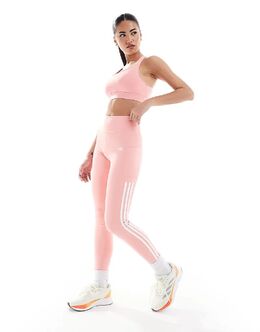 adidas Performance: Розовые легинсы 