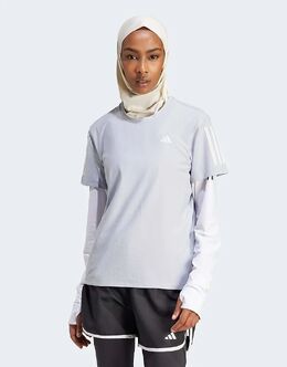adidas Performance: Серебристая футболка 