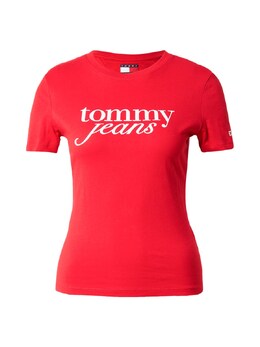 Tommy Jeans: Красная рубашка  Essential