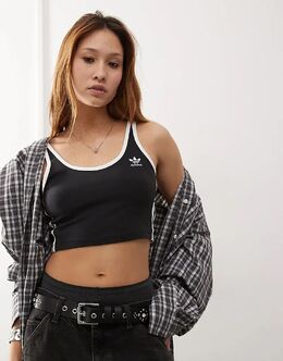 Adidas Originals: Чёрный бюстгальтер 