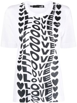 LOVE MOSCHINO: Белая футболка 