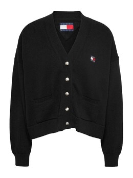 Tommy Jeans: Чёрный кардиган 