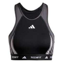 adidas Performance: Чёрный бюстгальтер 