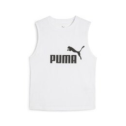 PUMA: Белый топ  Ess