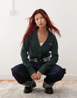 Adidas Originals: Зелёный кардиган 