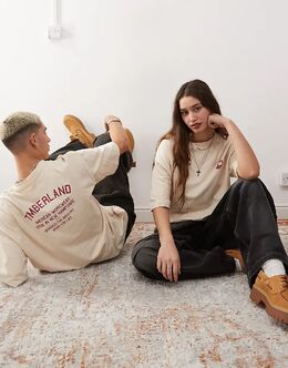 Timberland: Бежевая футболка 