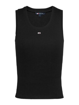 Tommy Jeans: Чёрный топ  Essential