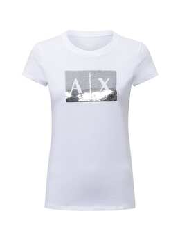 Armani Exchange: Белая футболка 