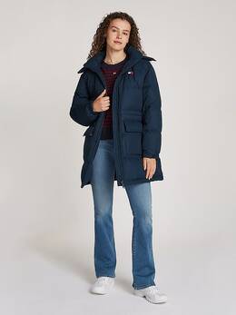 Tommy Jeans: Тёмный пуховик 