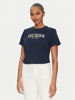 GUESS: Синяя футболка 