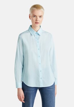United Colors Of Benetton: Синяя блуза 