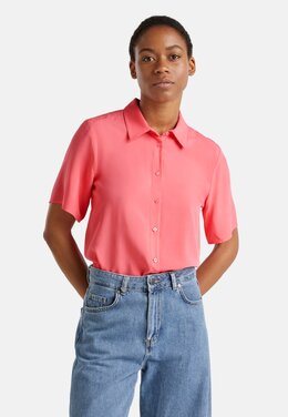 United Colors Of Benetton: Розовая блуза 
