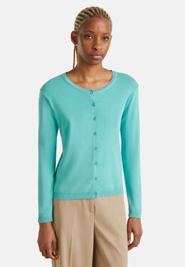United Colors Of Benetton: Зелёный кардиган 