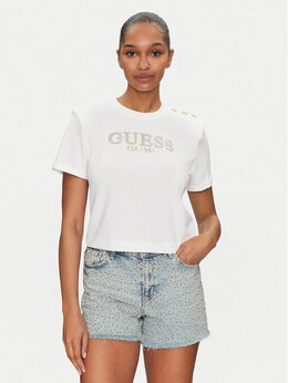 GUESS: Белая футболка 