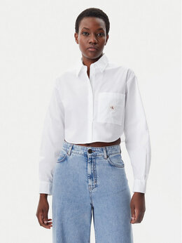 Calvin Klein Jeans: Белая рубашка 
