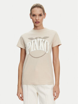 Pinko: Бежевая футболка 