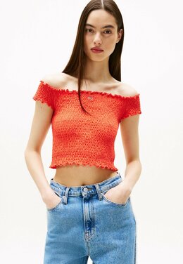 Tommy Jeans: Красный топ 