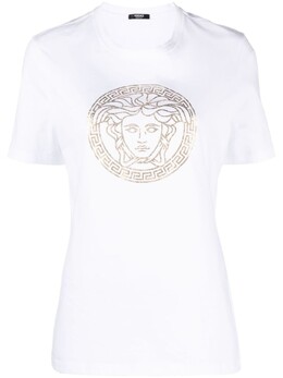 Versace: Белая футболка  Medusa