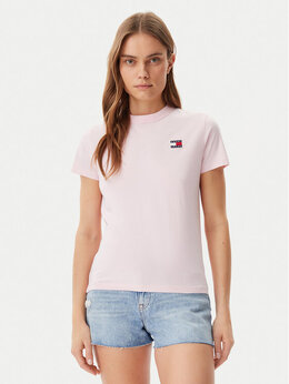 Tommy Jeans: Розовая футболка 