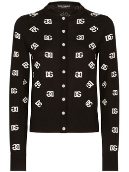 Dolce & Gabbana: Чёрный кардиган  DG