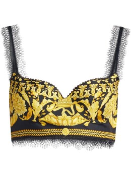 Versace: Шёлковый топ  Barocco