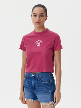 Tommy Jeans: Розовая футболка 