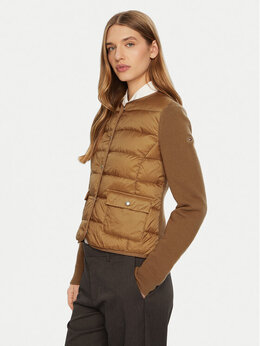 Tommy Hilfiger: Коричневый пуховик 
