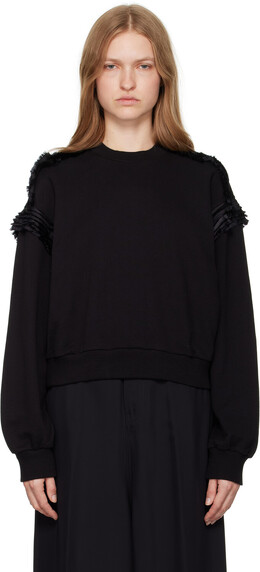 MM6 Maison Margiela: Чёрный свитшот 