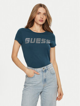 GUESS: Синяя футболка 