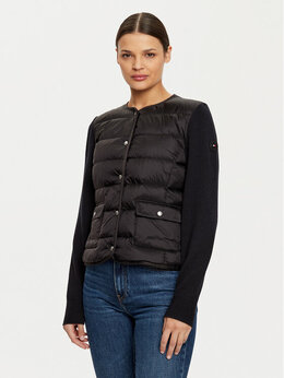 Tommy Hilfiger: Чёрный пуховик 