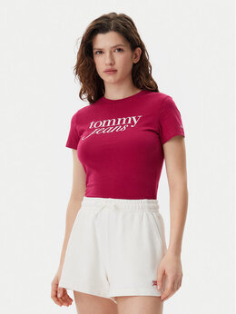 Tommy Jeans: Обтягивающая футболка  Essential