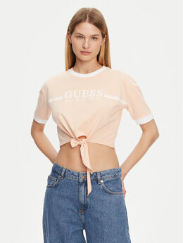 GUESS: Оранжевая футболка 