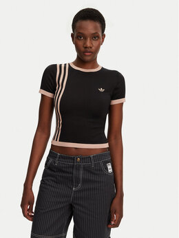 Adidas: Обтягивающая футболка  Stripes