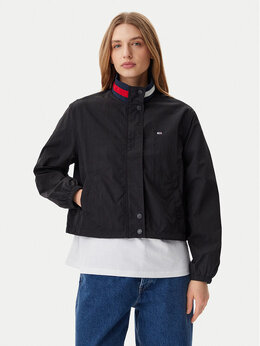 Tommy Jeans: Чёрная куртка  Essential