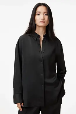 Allsaints: Чёрная рубашка 