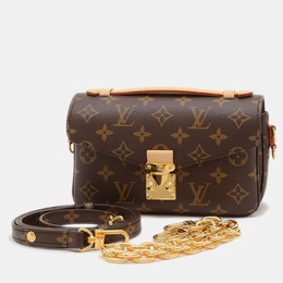 Louis Vuitton: Коричневая сумка  Pochette