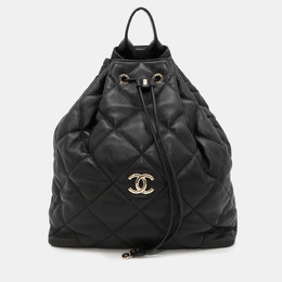 Chanel: Чёрный рюкзак 