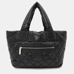 Chanel: Чёрная сумка-шоппер 