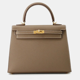 Hermes: Бежевая сумка на руку  Kelly