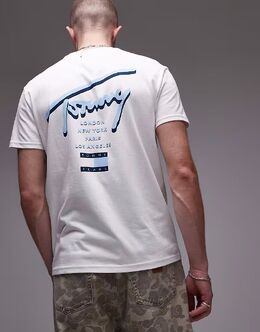 Tommy Jeans: Белая футболка 