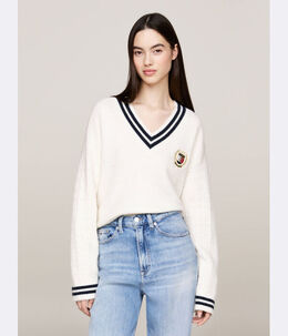 Tommy Jeans: Белый свитер 