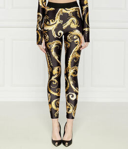 Versace Jeans Couture: Чёрные легинсы 