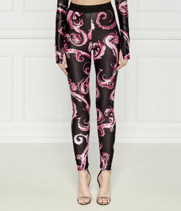 Versace Jeans Couture: Чёрные легинсы 