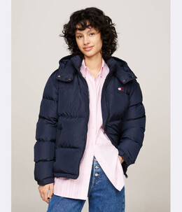 Tommy Jeans: Синий пуховик 