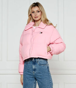 Tommy Jeans: Розовый пуховик 