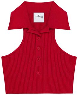 Courreges: Трикотажный топ 