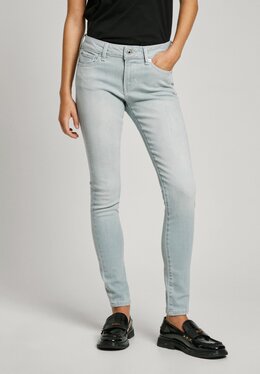 Pepe Jeans: Серые джинсы 